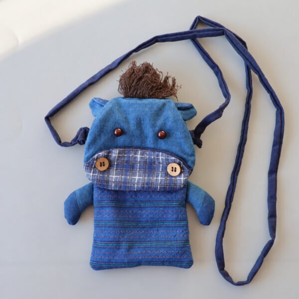 Mini-sac bandoulière en tissu en forme de cheval