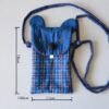 Mini-sac bandoulière en tissu en forme de souris