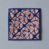 Dessous de verre Zharan — Losange floral Dessous de verre en coton indigo au motif Losange floral